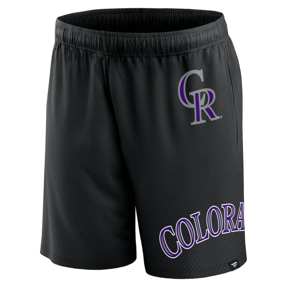 Colorado Rockies Clincher Mesh Shorts - Black