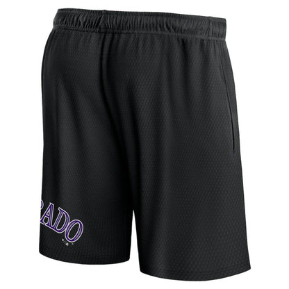 Colorado Rockies Clincher Mesh Shorts - Black