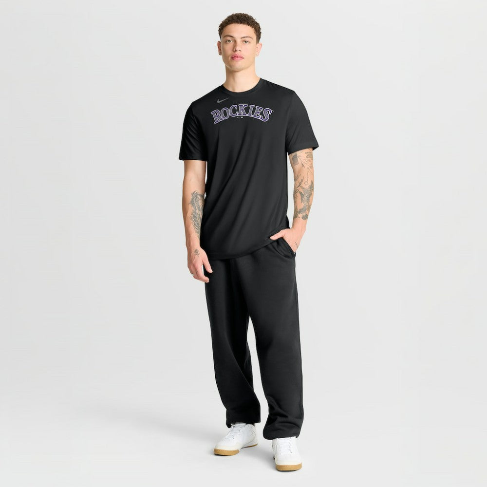Colorado Rockies New Legend Wordmark Dri-FIT T-Shirt - Black | Nike