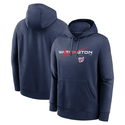Washington Nationals Swoosh NeighborHOOD Pullover Hoodie - Navy | Nike