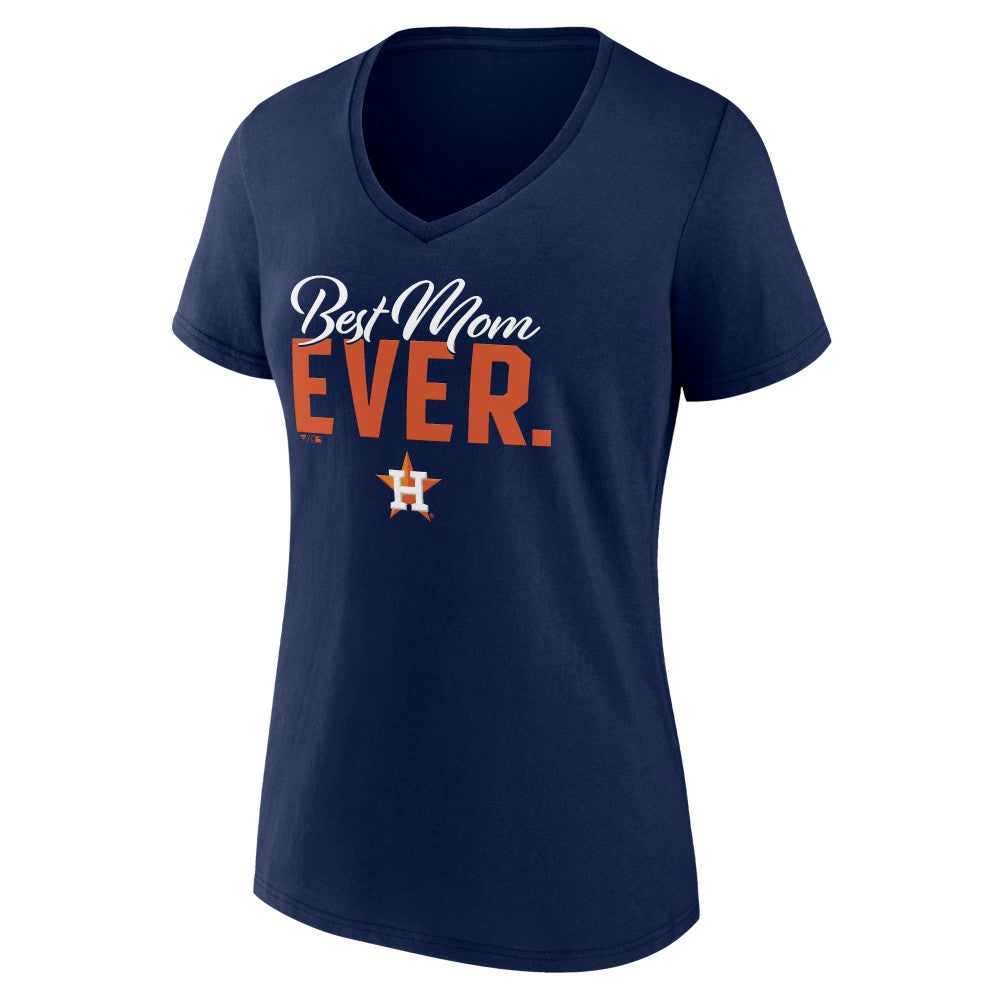 Houston Astros Women's Mother's Day V-Neck T-Shirt - Navy