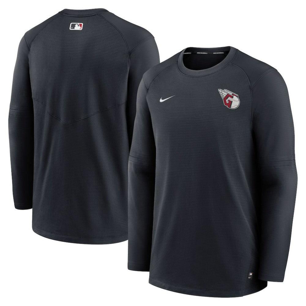 Cleveland Guardians Authentic Collection Logo Performance Long Sleeve T-Shirt - Navy | Nike