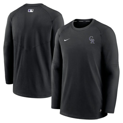 Colorado Rockies Authentic Collection Logo Performance Long Sleeve T-Shirt - Black | Nike