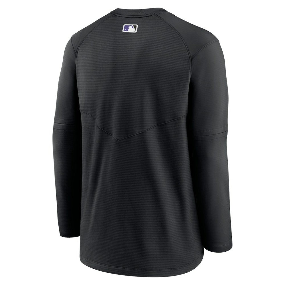 Colorado Rockies Authentic Collection Logo Performance Long Sleeve T-Shirt - Black | Nike
