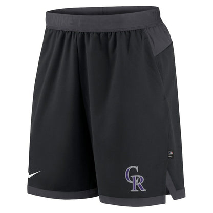 Colorado Rockies Authentic Collection Flex Vent Performance Shorts - Black | Nike