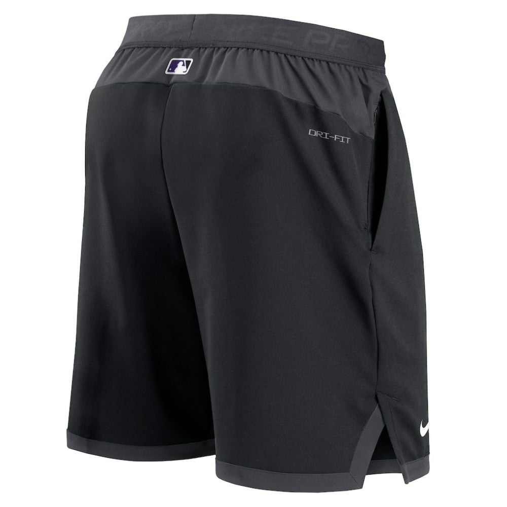 Colorado Rockies Authentic Collection Flex Vent Performance Shorts - Black | Nike
