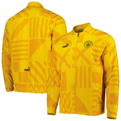 Manchester City Pre-Match Raglan Full-Zip Training Jacket - Yellow | Puma outlet