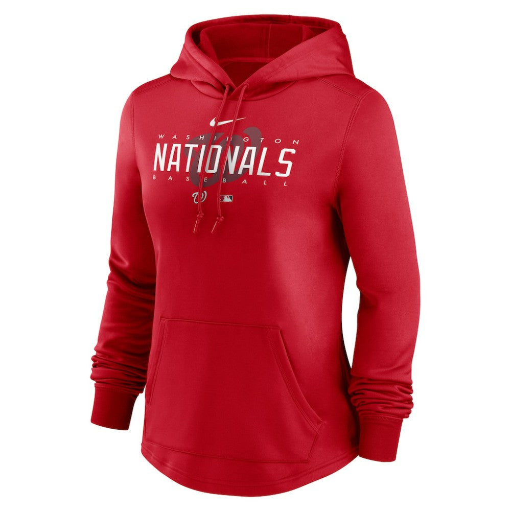Washington Nationals Women's Authentic Collection Pregame Performance Pullover Hoodie - Red | Nike