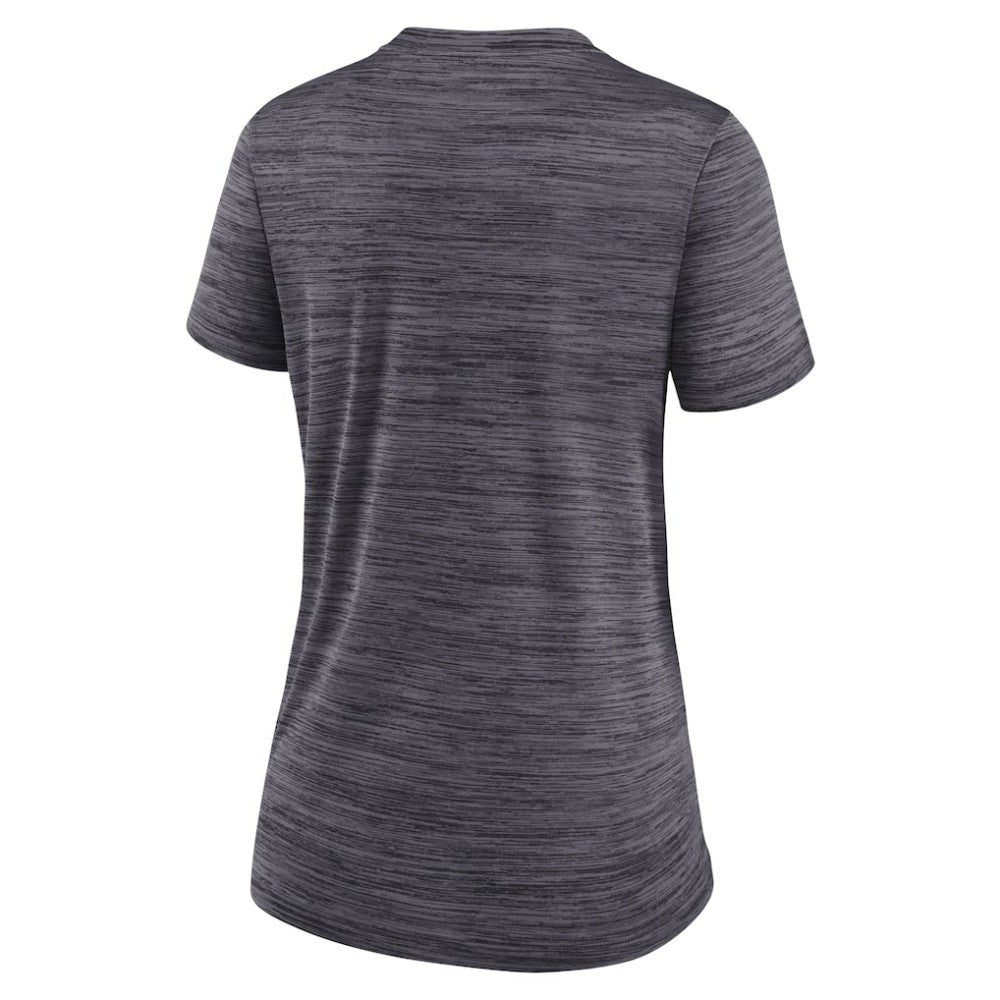 Colorado Rockies Women's Authentic Collection Velocity Practice Performance V-Neck T-Shirt - Black | Nike