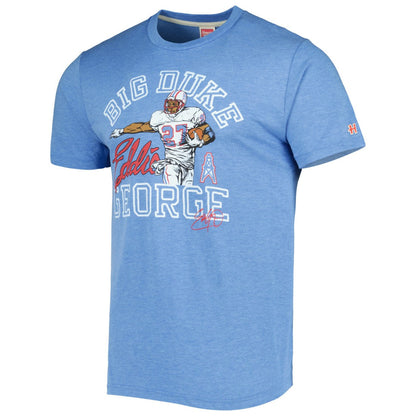 Eddie George Tennessee Titans Homage Caricature Retired Player Tri-Blend T-Shirt - Heathered Light Blue discount