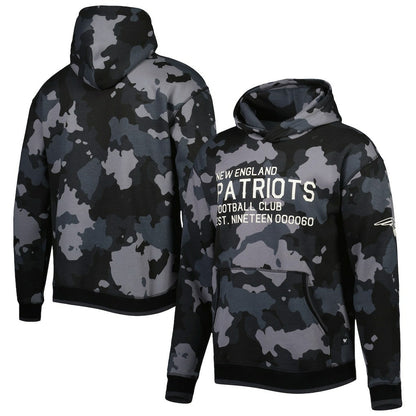 New England Patriots The Wild Collective Camo Pullover Hoodie - Black on sale