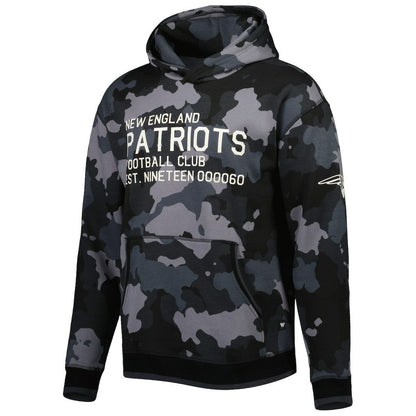 New England Patriots The Wild Collective Camo Pullover Hoodie - Black on sale