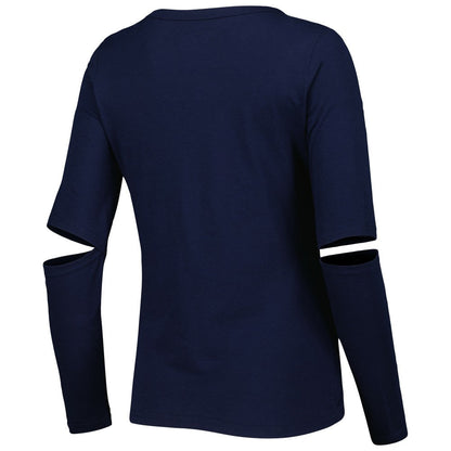 Milwaukee Brewers Touch Women's Formation Long Sleeve T-Shirt - Navy