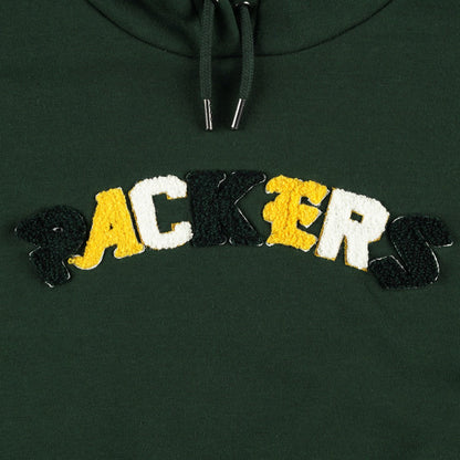 Green Bay Packers The Wild Collective Women's Cropped Pullover Hoodie - Green outlet