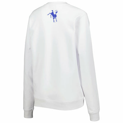 Indianapolis Colts The Wild Collective Women's Cheer V-Neck Fleece Pullover Sweatshirt - White on sale