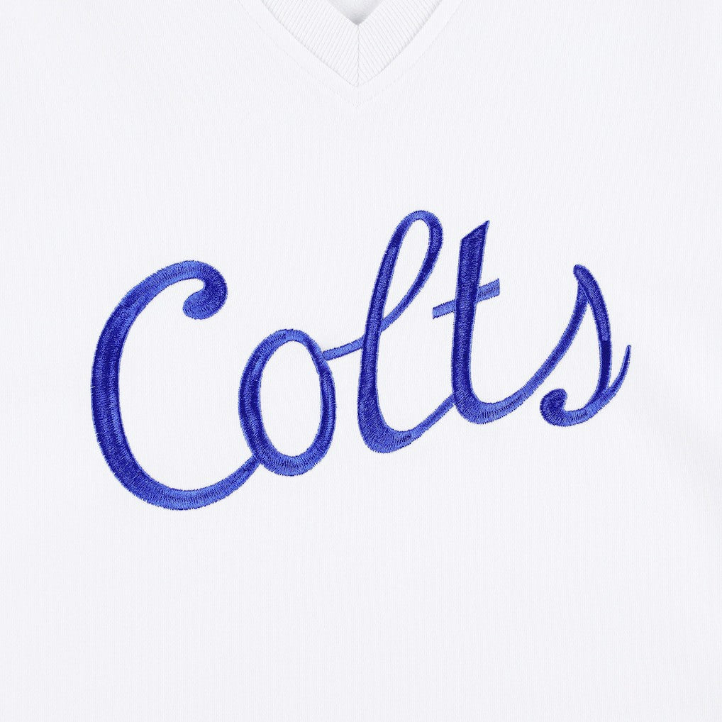 Indianapolis Colts The Wild Collective Women's Cheer V-Neck Fleece Pullover Sweatshirt - White on sale