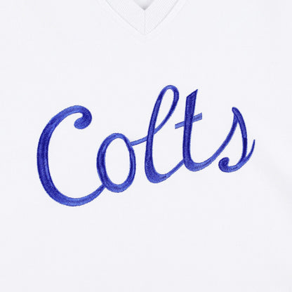 Indianapolis Colts The Wild Collective Women's Cheer V-Neck Fleece Pullover Sweatshirt - White on sale