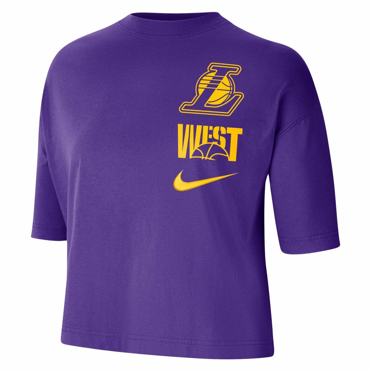 Los Angeles Lakers Women's Essential Boxy T-Shirt - Purple | Nike shop
