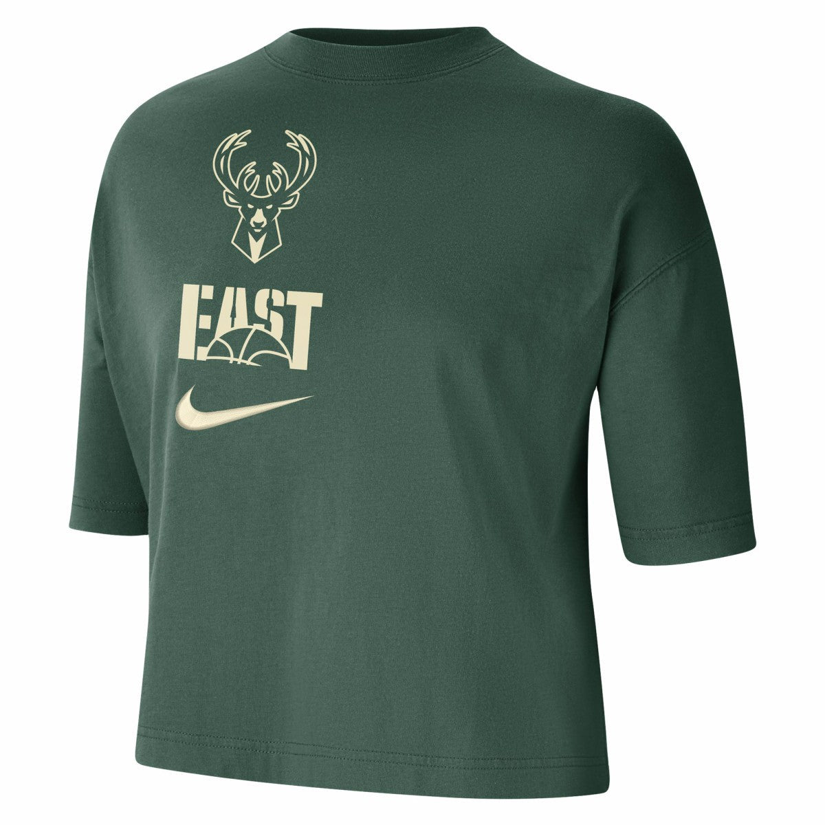 Milwaukee Bucks Women's Essential Boxy T-Shirt - Hunter Green | Nike on sale