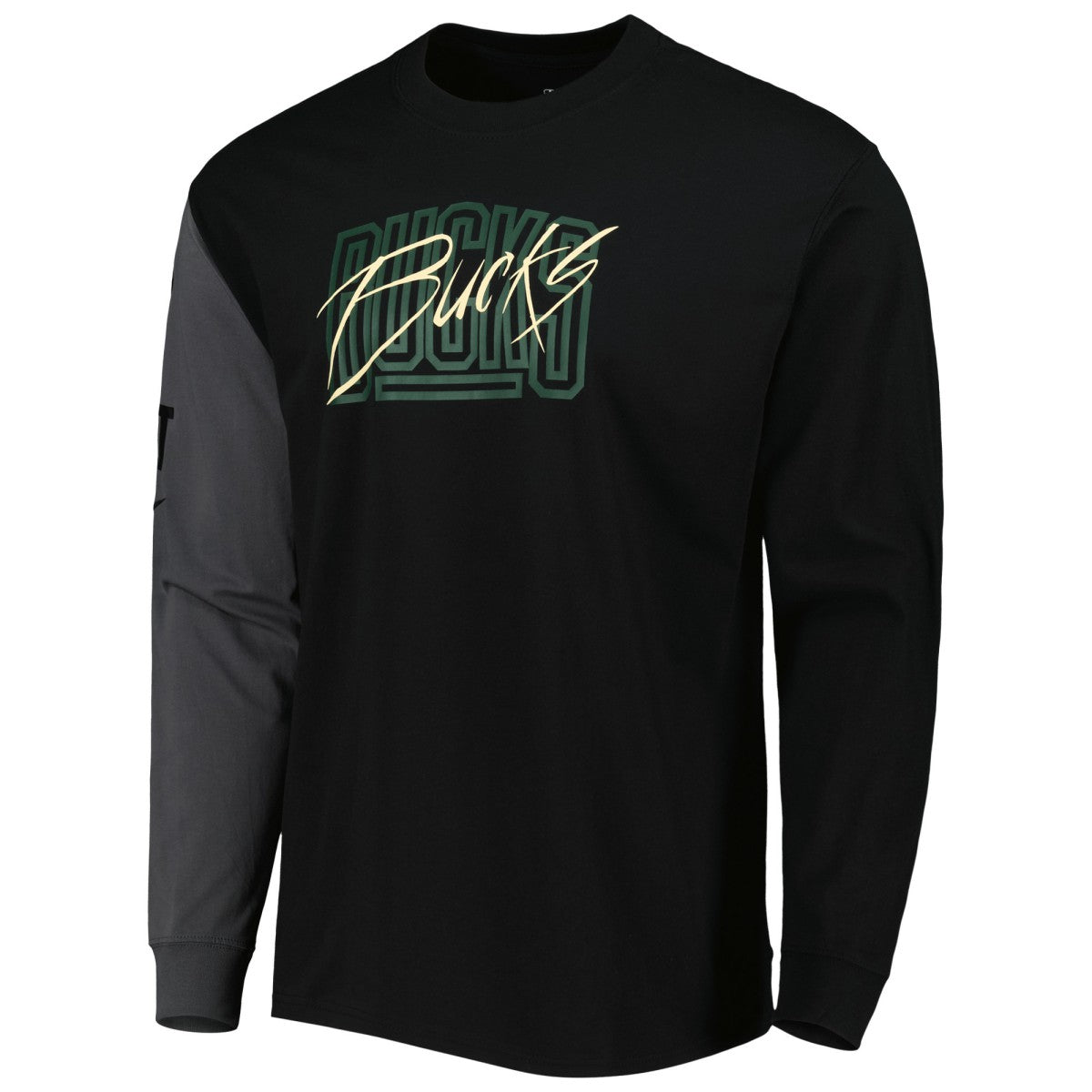 Milwaukee Bucks Courtside Versus Flight MAX90 Long Sleeve T-Shirt - Black | Nike on sale