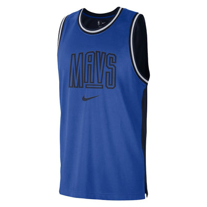 Dallas Mavericks Courtside Versus Force Split DNA Performance Mesh Tank Top sale - Blue/Navy | Nike discount