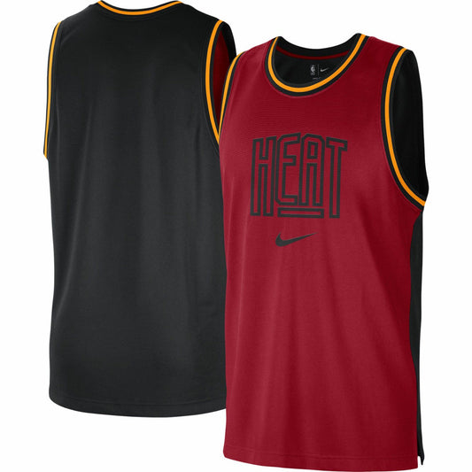 Miami Heat Courtside Versus Force Split DNA Performance Mesh Tank Top - Red/Black | Nike outlet