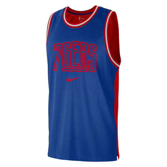 Philadelphia 76ers Courtside Versus Force Split DNA Performance Mesh Tank Top sale - Royal/Red | Nike online