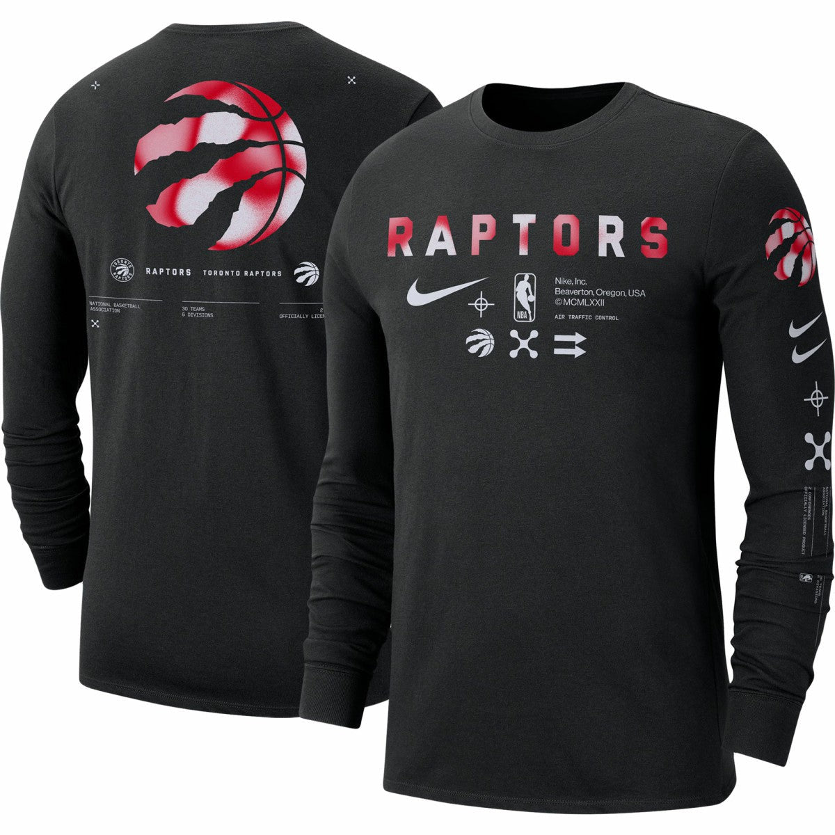 Toronto Raptors Essential Air Traffic Control Long Sleeve T-Shirt - Black | Nike on sale