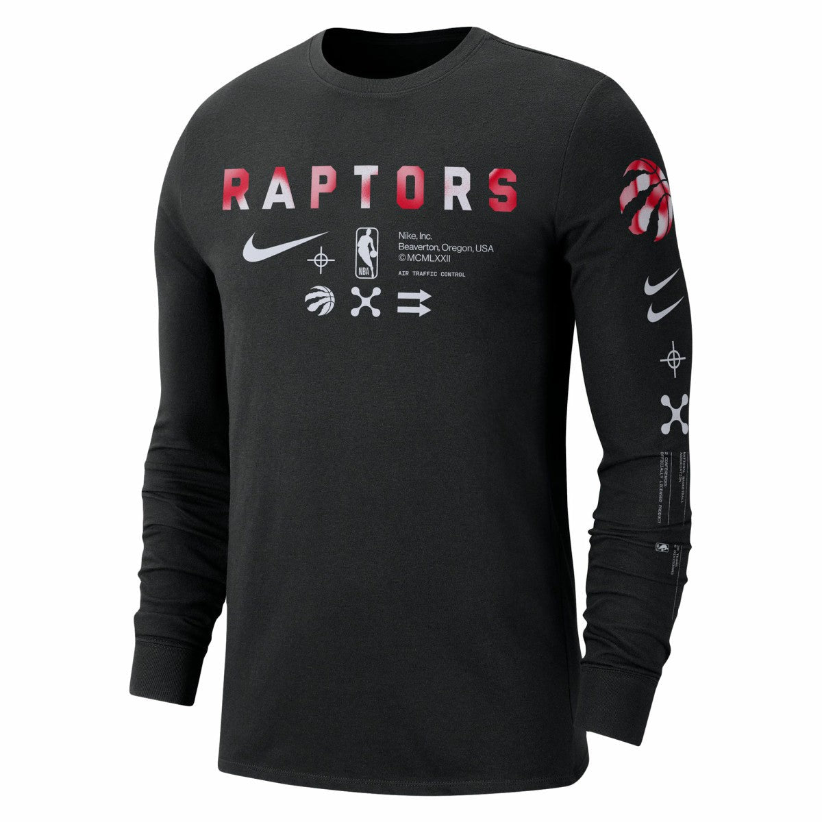 Toronto Raptors Essential Air Traffic Control Long Sleeve T-Shirt - Black | Nike on sale