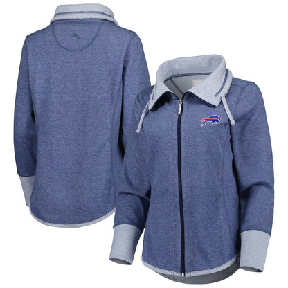 Buffalo Bills Women's Sport Sun Fade Full-Zip Sweatshirt - Heathered Royal cheap