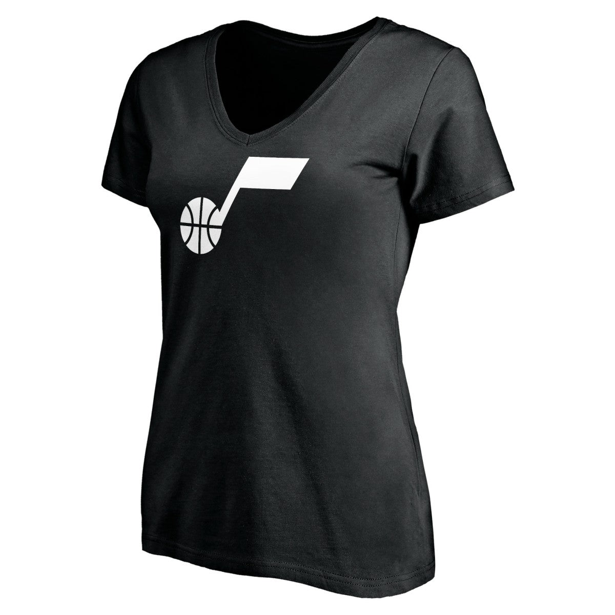Utah Jazz Women's Primary Team Logo V-Neck T-Shirt - Black discount