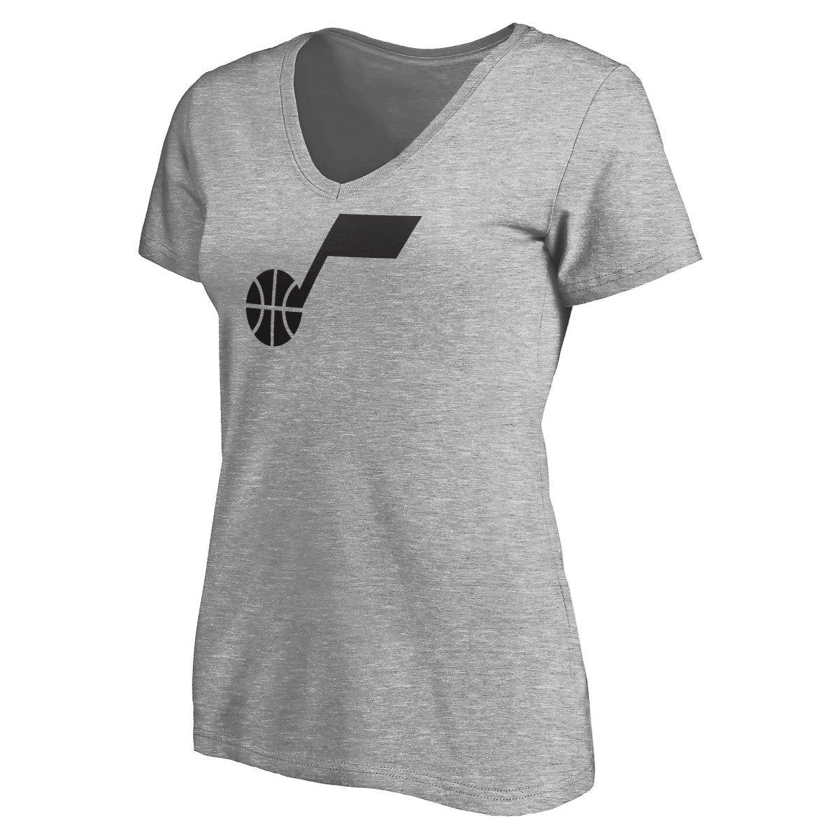 Utah Jazz Women's Primary Team Logo V-Neck T-Shirt - Heathered Gray online
