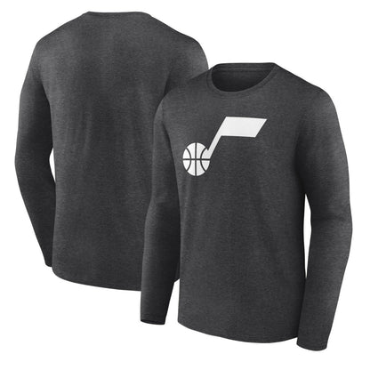 Utah Jazz Primary Logo Team Long Sleeve T-Shirt - Heathered Charcoal shop