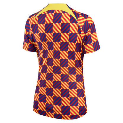 Barcelona Women's 2022/23 Pre-Match Raglan Performance Top - Yellow | Nike sale