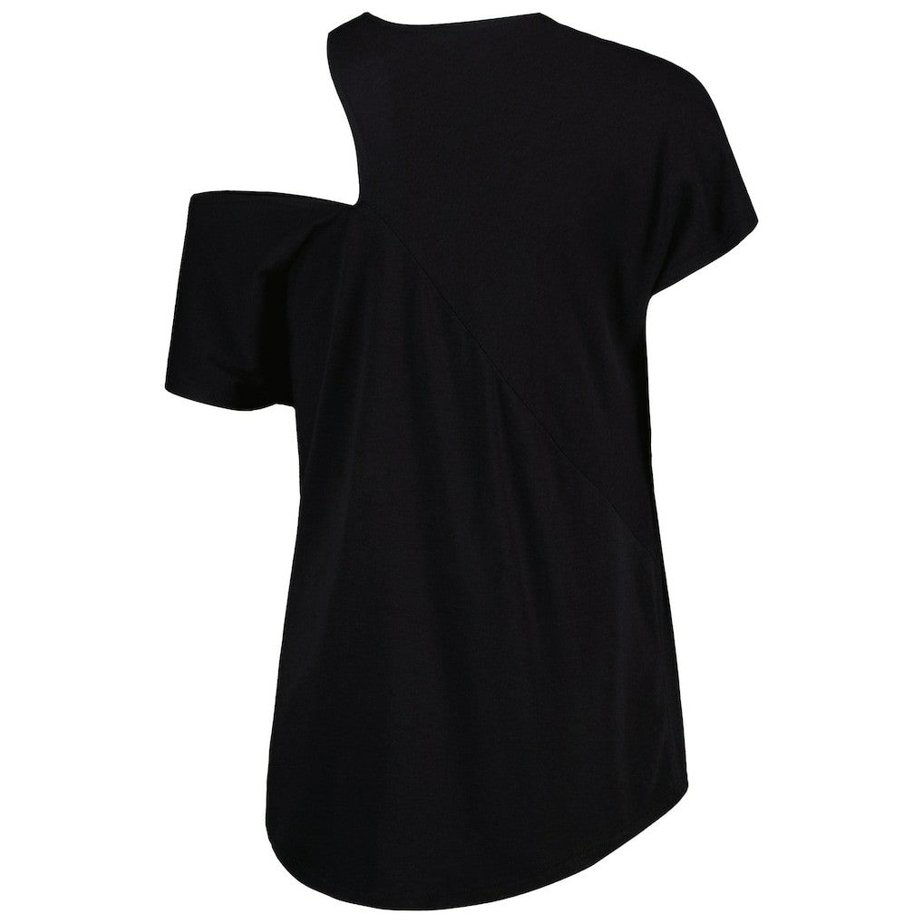 Baltimore Ravens KIYA TOMLIN Women's Cut Out Tri-Blend Shirt - Black cheap