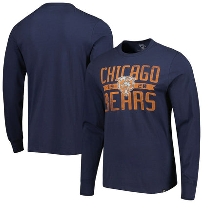 Chicago Bears '47 Brand Wide Out Franklin Long Sleeve T-Shirt - Navy online