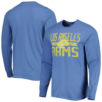 Los Angeles Rams '47 Brand Wide Out Franklin Long Sleeve T-Shirt - Royal sale