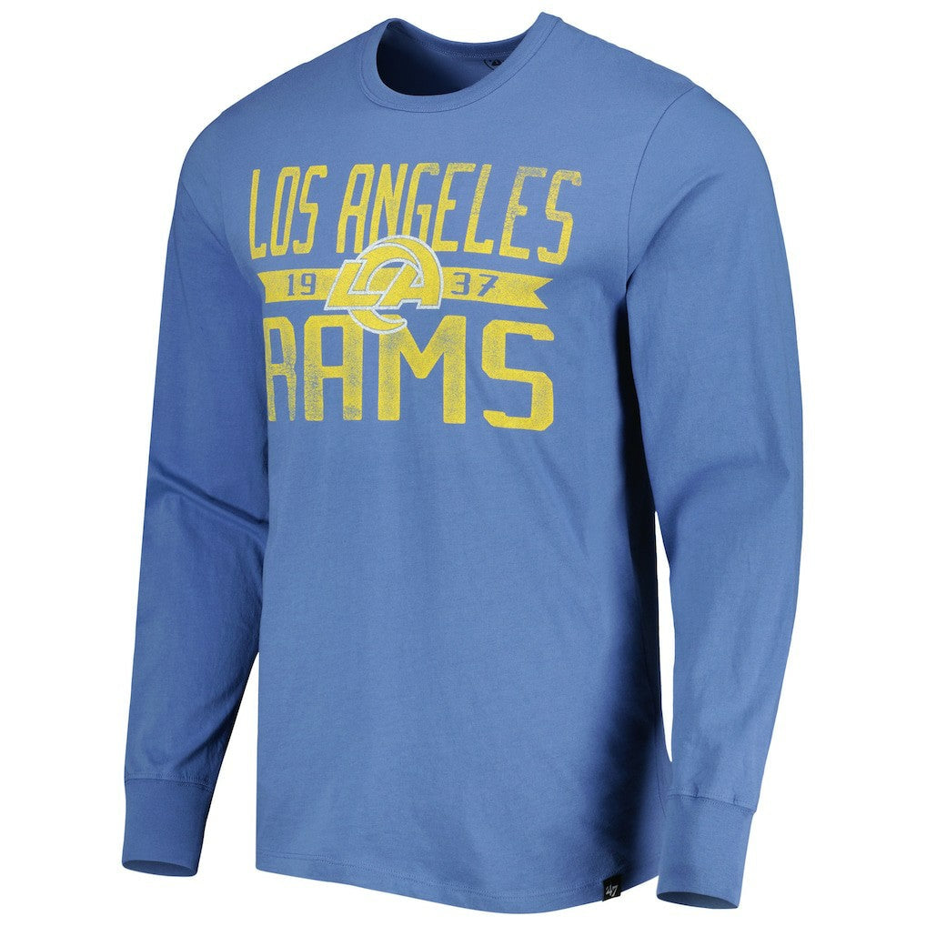 Los Angeles Rams '47 Brand Wide Out Franklin Long Sleeve T-Shirt - Royal sale