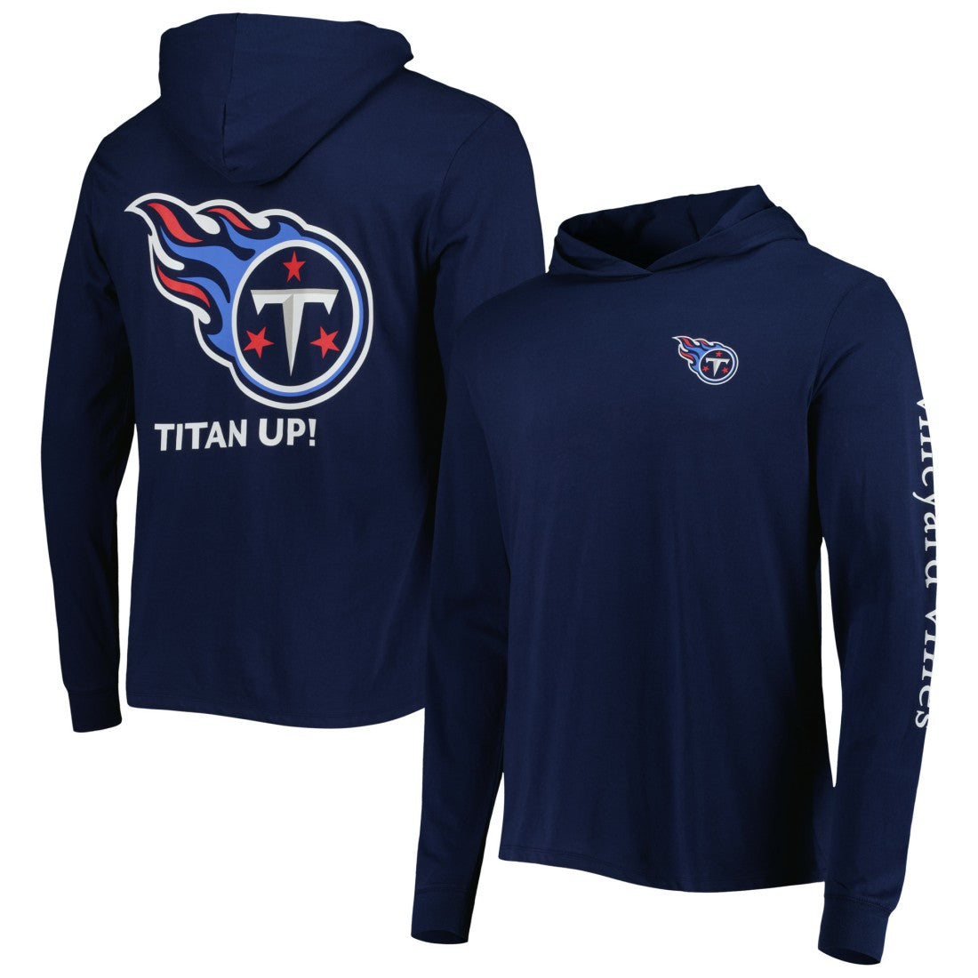 Tennessee Titans Vineyard Vines Local Long Sleeve Hoodie T-Shirt - Navy on sale