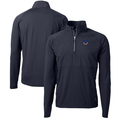 Indianapolis Colts Cutter & Buck Adapt Eco Knit Hybrid Recycled Quarter-Zip Pullover Top - Navy for sale