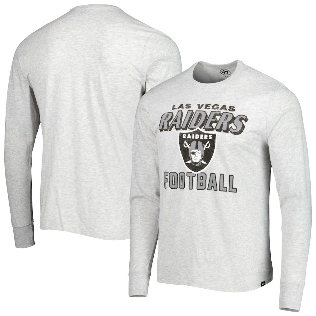 Las Vegas Raiders '47 Dozer Franklin Long Sleeve T-Shirt - Heathered Gray outlet