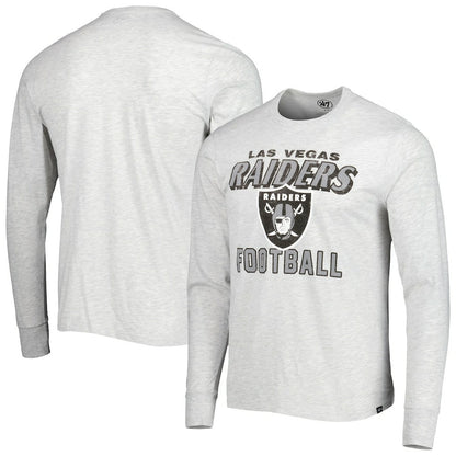 Las Vegas Raiders '47 Dozer Franklin Long Sleeve T-Shirt - Heathered Gray outlet