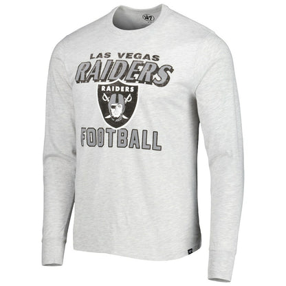 Las Vegas Raiders '47 Dozer Franklin Long Sleeve T-Shirt - Heathered Gray outlet