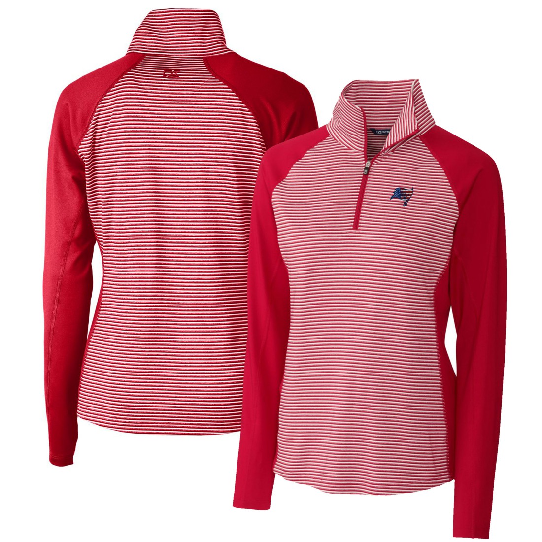 Tampa Bay Buccaneers Cutter & Buck Women's Forge Tonal Half-Zip Top - Cardinal outlet