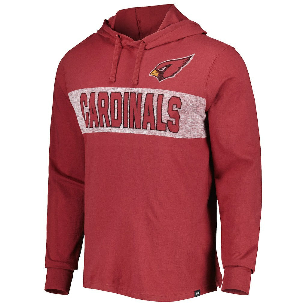 Arizona Cardinals '47 Field Franklin Hooded Long Sleeve T-Shirt - Cardinal discount