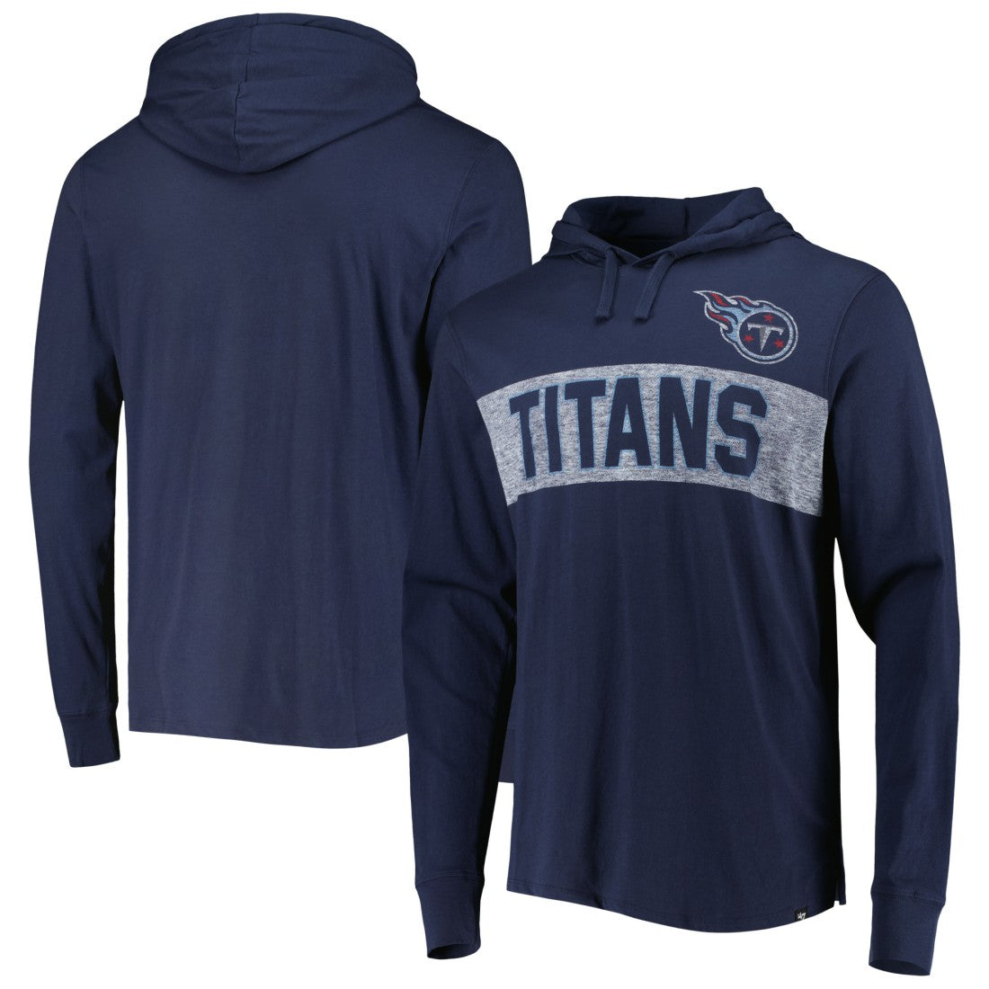 Tennessee Titans '47 Field Franklin Hooded Long Sleeve T-Shirt - Navy online