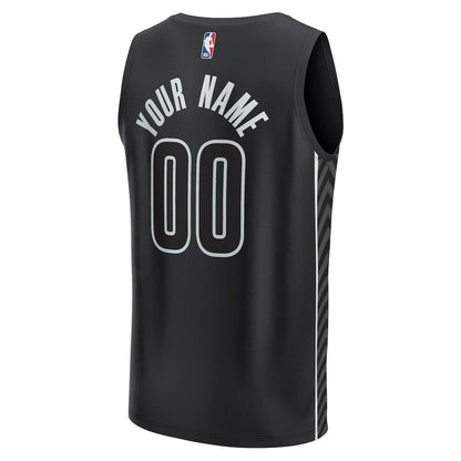 Brooklyn Nets Custom Fast Break Jersey - Statement Edition - Black | Fanatics shop