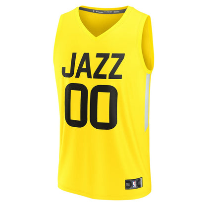 Utah Jazz Fast Break Replica Custom Jersey - Icon Edition - Yellow | Fanatics outlet