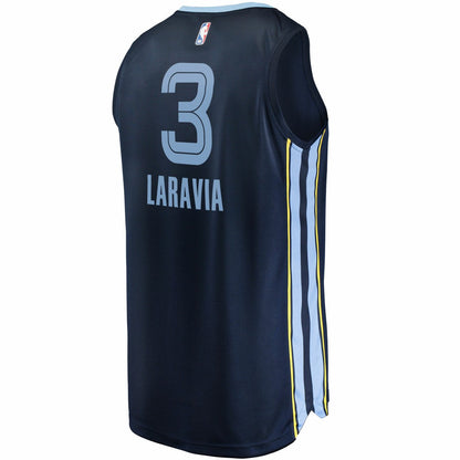 Jake LaRavia Memphis Grizzlies Fast Break Replica Player Jersey - Icon Edition - Navy | Fanatics for sale
