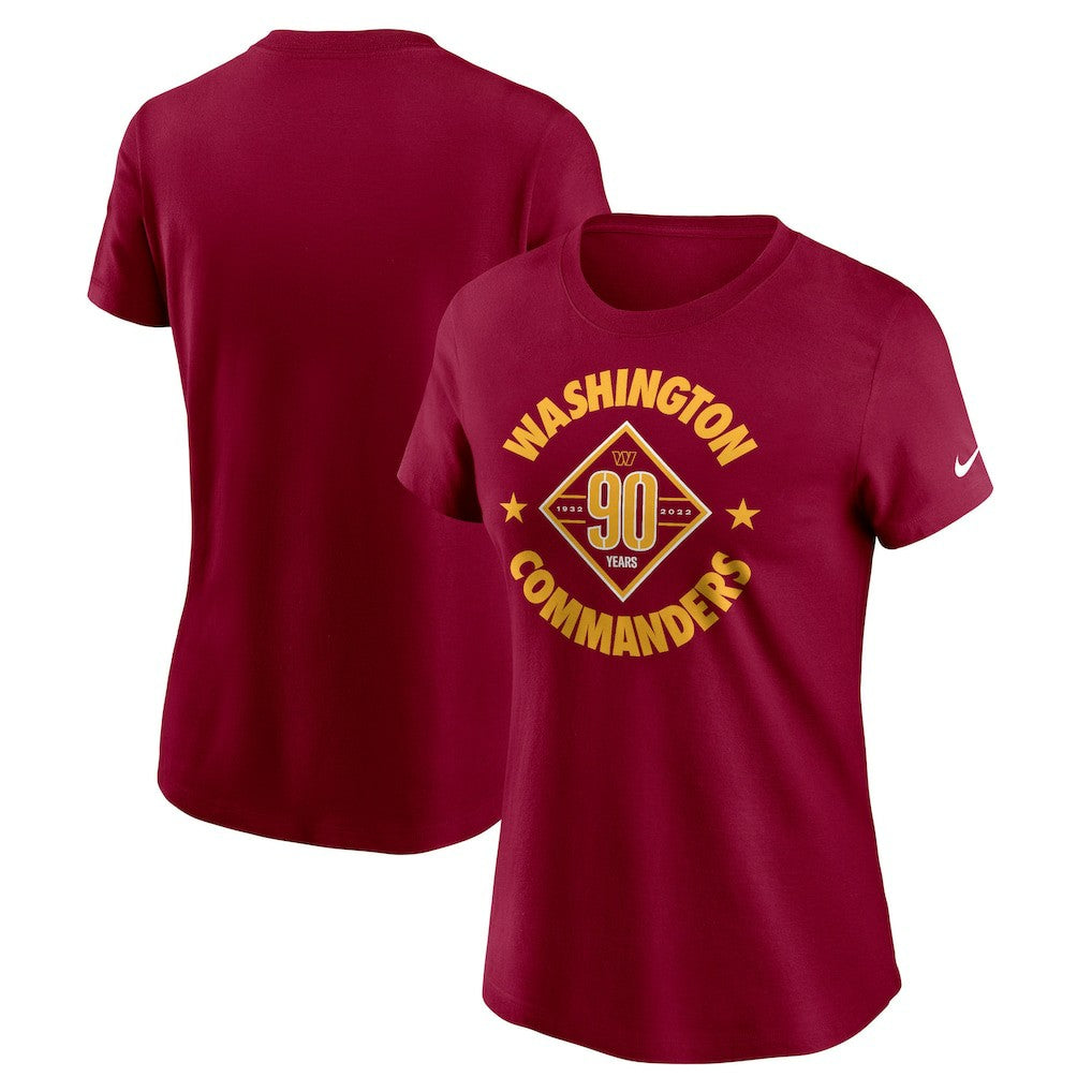 Washington Commanders Women's 90th Anniversary T-Shirt - Burgundy | Nike sale